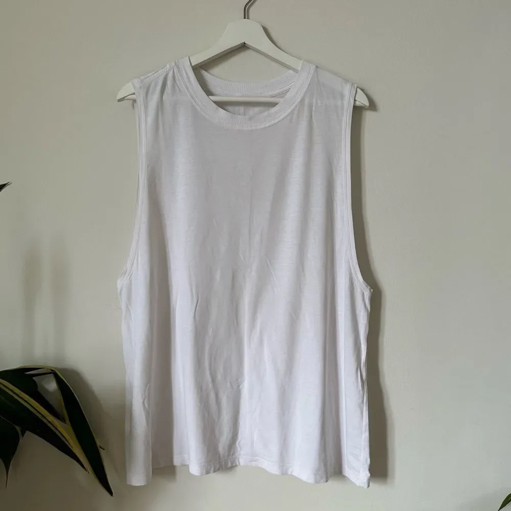 Lululemon All Yours Boyfriend Tank Size White Color Pima Cotton